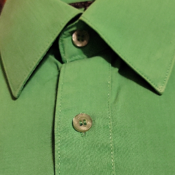 Daniel Ellissa Green Dress Shirt with Classic Collar and Long Sleeves SZ 16 1/2 - Picture 9 of 12